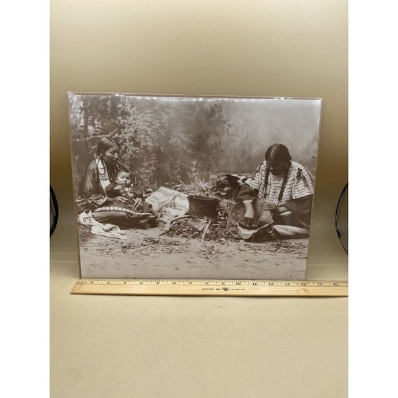 Plains Indian Women Preparing Dinner Print Old West Collectors Series  11”x14” - Picture 5 of 6
